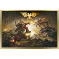 Warhammer 40K - The Battle of Baal Wall Poster, 14.725" x 22.375", Framed