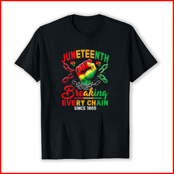 Juneteenth African American Freedom 1865 Casual Short Sleeve Unisex T-Shirt, up to Size 5XL