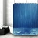 thumbnail image 2 of Cortina de ducha Cortina de baño impermeable Cortina de baño de poliéster lavable Juego de cortinas de ducha 3D azul para baño con ganchos, 72x72 pulgadas Ormromra LRWJ430, 2 of 7