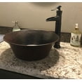 thumbnail image 2 of 15" Round Copper CAZO Vessel Bathroom Sink, Faucet Kit Included, 2 of 4