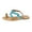 Blue, variant on Womens Flat Sandals Summer Plus-size Ethnic Style Love Pinch Toe Beach Flat Sandals Yellow 37