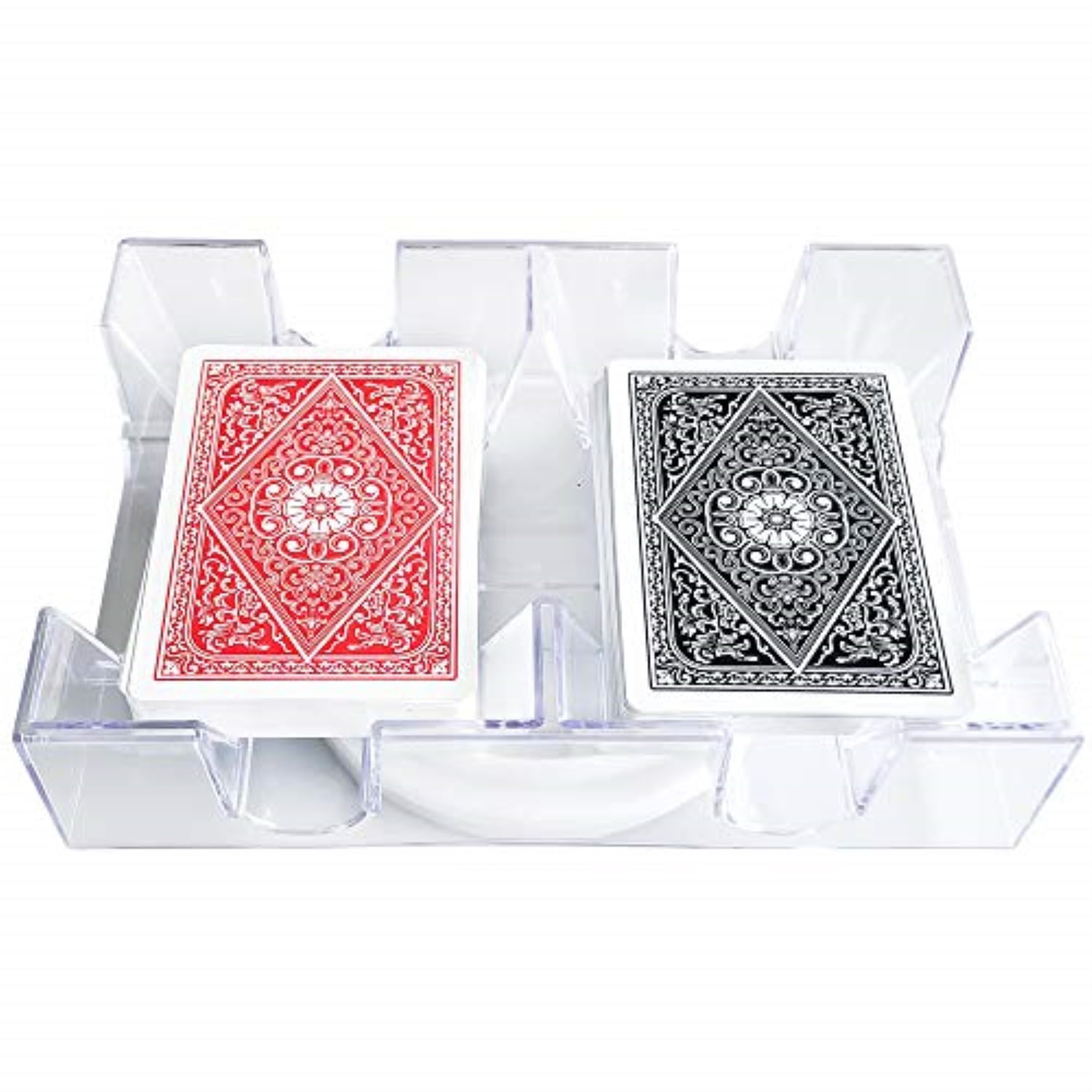 YH Poker Clear 2 Deck Canasta Playing Card Tray 