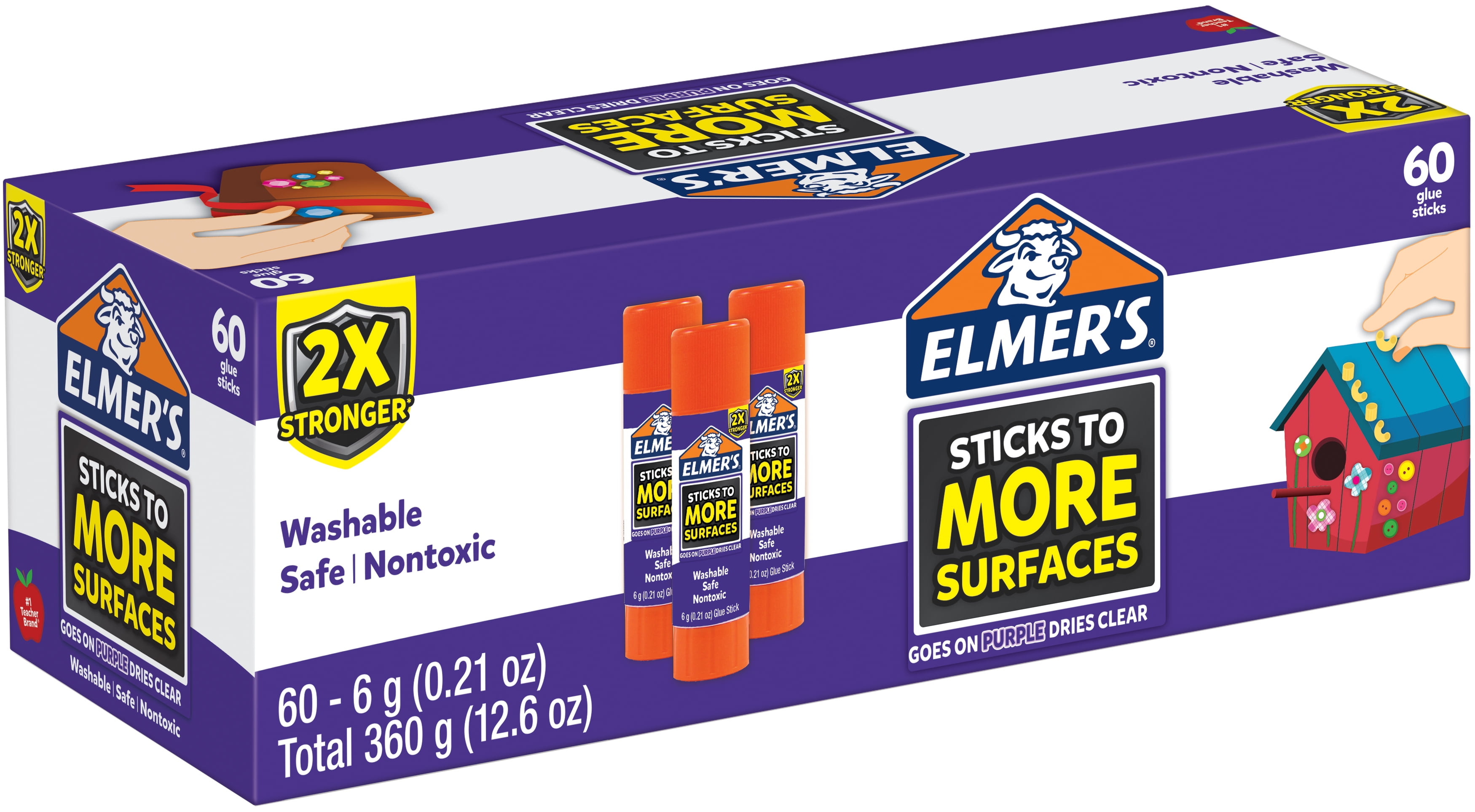 Elmers Extra Strength Glue Sticks 60/Pkg.21oz Each