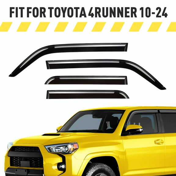 AEROGUYS Tape-On Window Deflectors Extra Durable Window Visors Rain Guards Fit for Toyota 4Runner 2010-2024, Sun Visors, Wind Deflectors, Vent Visors, Car Accessories - 4pcs. AG0112