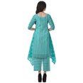 thumbnail image 4 of Moomaya Asymmetric Kurti With Pant Set Women Printed Chanderi Partywear Clothing, 4 of 6