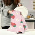 thumbnail image 6 of Dreamtimes Strawberry White Flowers Kitchen Towel, Dish Towels Quick Drying Tea Towels Absorbent Hand Towels for Kitchen Sink Dinner Table 28 x 18 Inches, Set of 6, 6 of 7