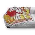 thumbnail image 3 of Florida Soft Flannel Fleece Throw Blanket, Greetings from Florida Postcard Design with a Pin-up Girl in Bikini and Oranges, Cozy Plush for Indoor and Outdoor Use, 50" x 70", Multicolor, by Ambesonne, 3 of 6