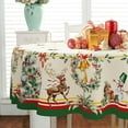 thumbnail image 2 of Rectangular Easter Tablecloth 60x120Inch, Spring Floral and Bunny Easter Egg Watercolor Tablecloth, Waterproof Wrinkle Resistant Tablecloth, Holiday Kitchen Dining Spring Easter Decor, 2 of 6