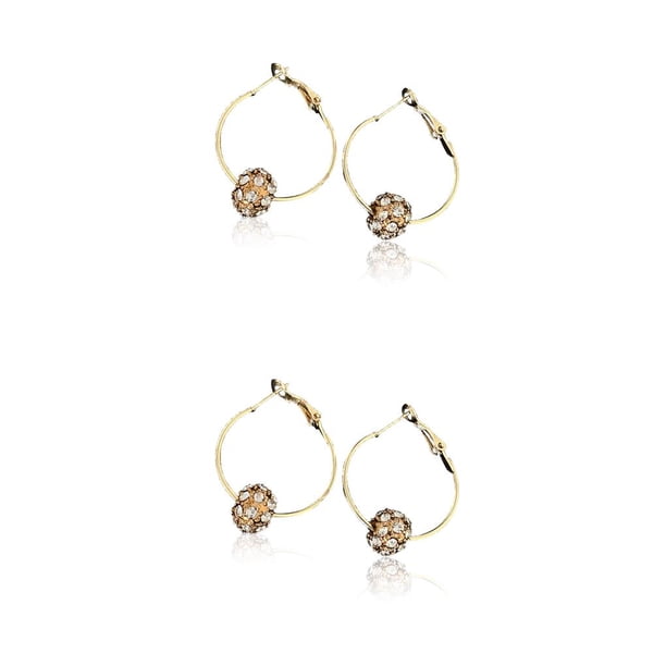 Pendientes de aro Sonducket Joyería de moda Cuenta Dorada Type2 NO2