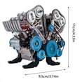 thumbnail image 2 of BESTSKY Engine Model Desktop Engine,8-Cylinder Car Engine Model Building Kit Adult Mini, 2 of 4