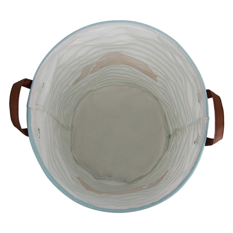 Collapsible Round Storage Basket with Handles photo 6