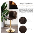 thumbnail image 3 of Sedona House Adjusatble 360° Swivel Barstools Set of 6, Modern PU Upholstered Bar Stools with the whole Back Tufted, for Home Pub, Kitchen Island, Brown, 3 of 9