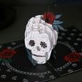 thumbnail image 3 of 3D Halloween Greeting Card Festival Invitation Holiday Postcard Gift Skeleton Skull Rose Horror Greeting Card, 3 of 3