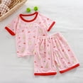thumbnail image 3 of WOYY Infant Boys Pajamas Cartoon Print Short Sleeve T-Shirt Shorts Homewear, Sizes 18-24M, 3 of 4