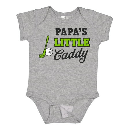 

Inktastic Papa s Little Caddy with Golf Club and Ball Boys or Girls Baby Bodysuit