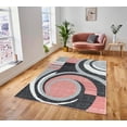 thumbnail image 3 of RUG AND DECOR Newport Collection Modern Abstract Design Area Rug D.Rose Black White Grey Living Room Bed Room Carpet Alfombras para Sala, 3 of 4