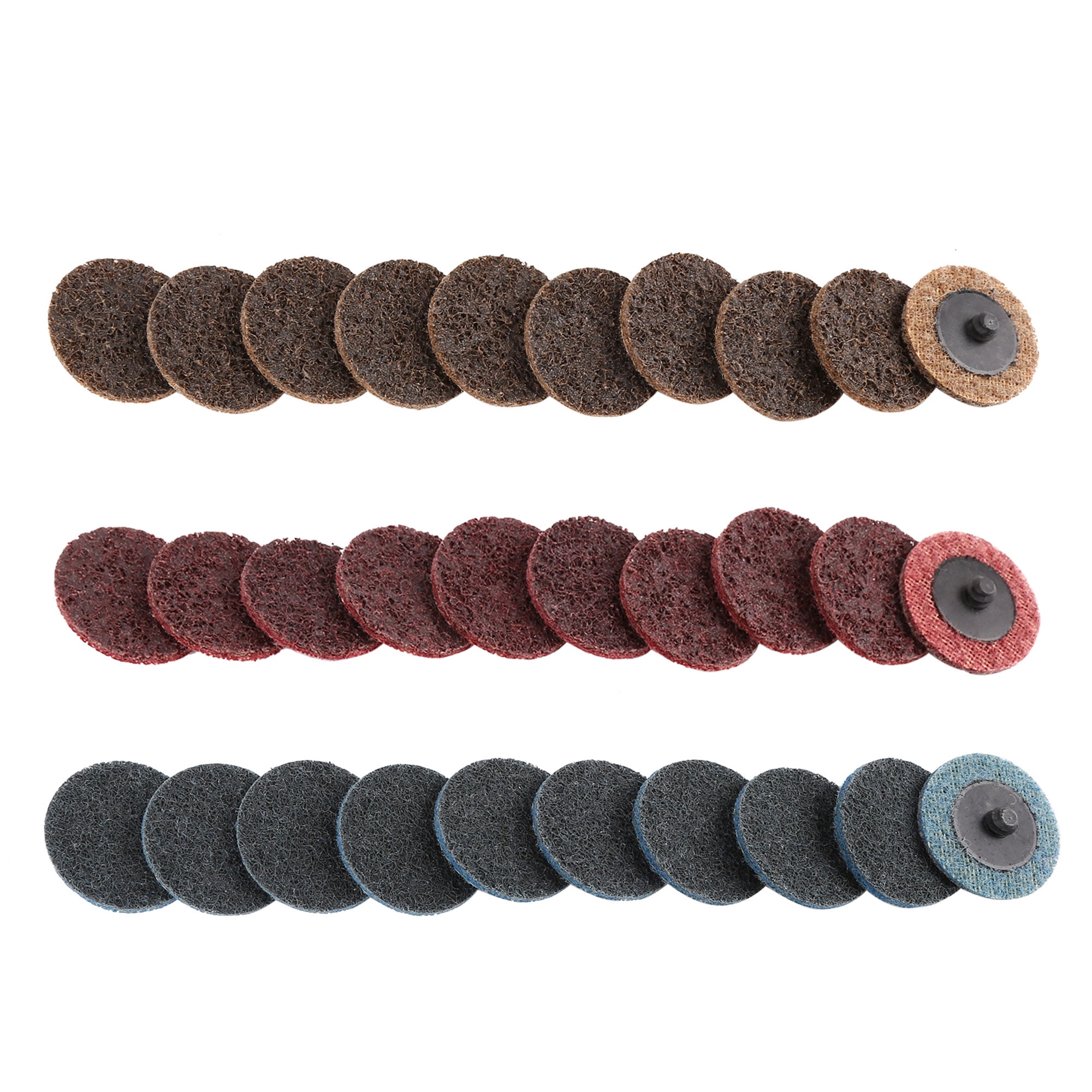 30 Pcs 2'' Quick Change Discs Roll Lock Surface Conditioning RType Sanding Discs Fine Medium