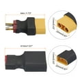 thumbnail image 2 of Adaptador de conector Uxcell 2Pcs XT90 macho a T-Plug hembra XT90 hembra a T-Plug macho para batería RC, convertidor de batería LiPo RC, 2 of 6