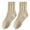 Khaki, variant on Unisex Cotton Crew Socks Moisture Wicking Breathable Athletic Socks Solid Color Mid Calf Socks for Sports Home Daily Activities