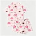 thumbnail image 7 of Womens Pajama Sets Fall Funny Pumpkin Print Button Short‑Sleeve Top Shorts Halloween Pajamas for Women Set, 7 of 7