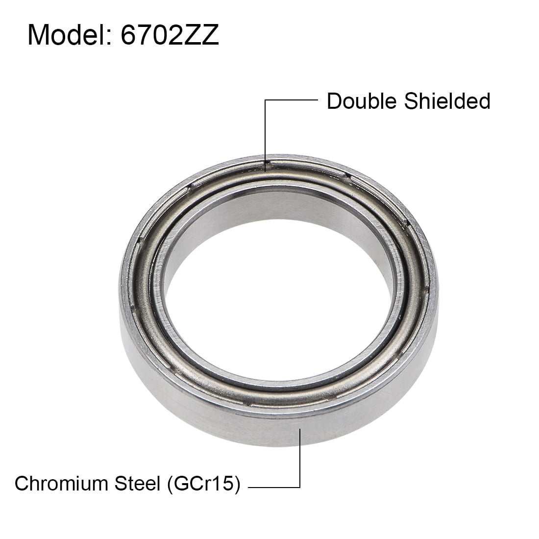 10 Pcs 10x15x4mm 6700ZZ Metal Double Shielded Ball Bearing Bearings 10*15*4 