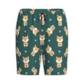 thumbnail image 4 of Wukai Cute Shiba Men’s Short Pajama Pants With Pockets Soft Sleep Pj Shorts for Men-, 4 of 6