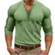 thumbnail image 2 of Blusa y camisa de manga larga con cuello alto para hombre, informal, a la moda, con botones, deportiva, con capucha, camiseta de manga corta, blusa para hombre, 2 of 6