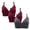 Wine Womens Bras, variant on Womens No Underwire Bras BC Cup 3 Packs Push Up Bralettes for Women Breathable Padded Underwear Bra