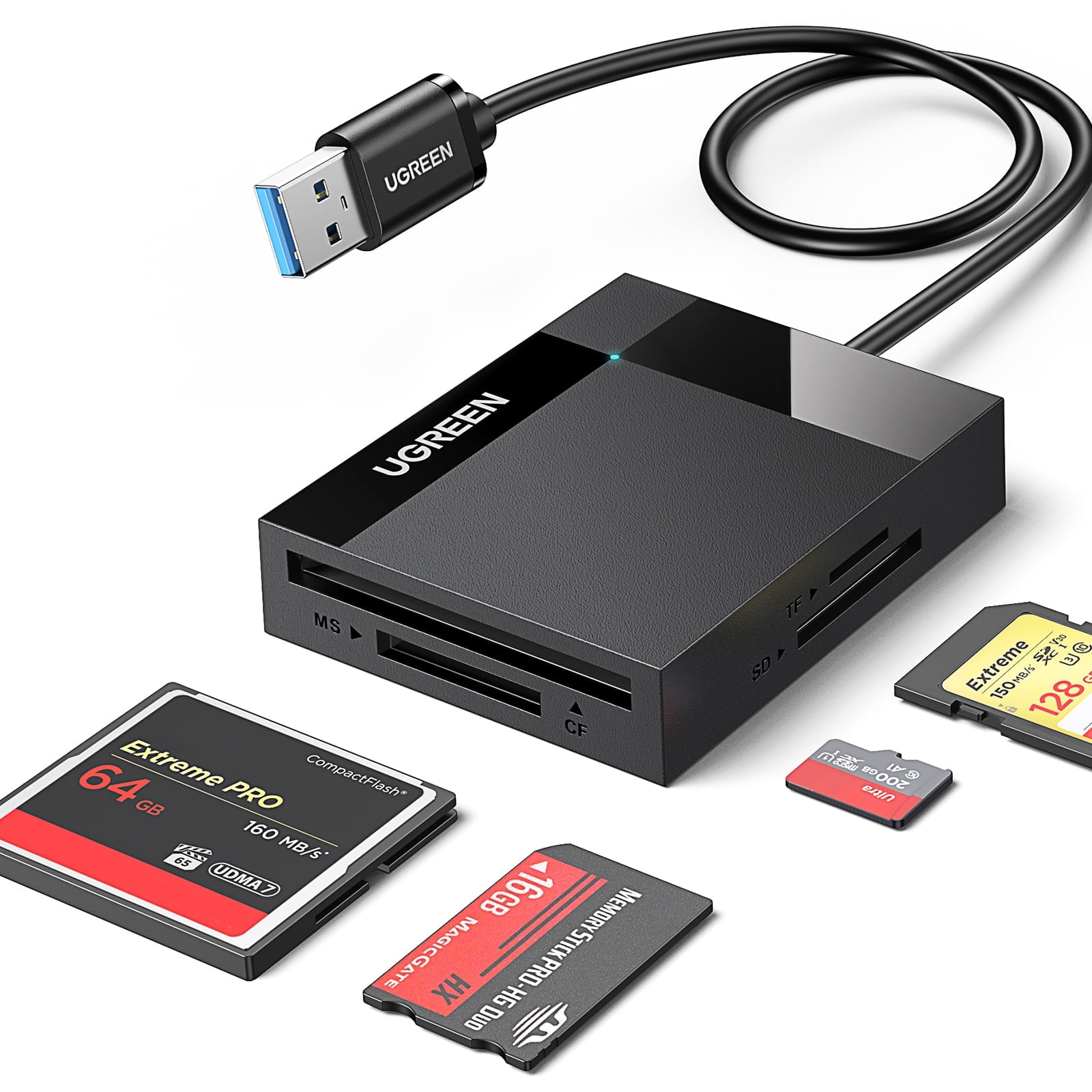 E-Tech USB2.0 Black Color High Speed xD Memory Card Reader Supports