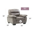thumbnail image 4 of Glory Furniture Marta Faux Leather Chair in Gray, 4 of 5