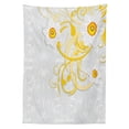 thumbnail image 3 of Ambesonne Floral Tablecloth Rectangular Table Cover, Daffodils Ornaments Art, 52"x70", Grey Yellow, 3 of 4