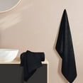 thumbnail image 4 of GLAMBURG Ultra Soft 3 Pack Cotton Towel Set, Contains a Bath Towel 28x55 inch, a Hand Towel 16x24 inch & a Wash Coth 12x12 inch, Ideal Everyday use, Compact & Lightweight - Black, 4 of 6