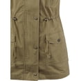 thumbnail image 4 of A2Y Women's Solid Drawstring Waist Military Hoodie Utility Vest Dusty Olive M, 4 of 6