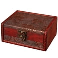 thumbnail image 5 of AFQH Vintage Wooden Storage Box With Buckle Jewelry Storage Box Organization Box, 5 of 10