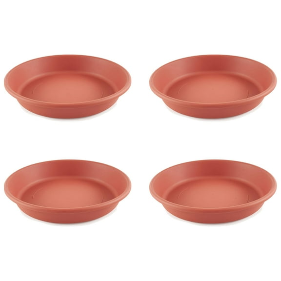 HC Companies Classic Tray Saucer for 20 Inch Planters, Terracotta (4 Pack)