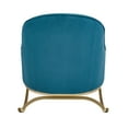 thumbnail image 3 of MoDRN Glam Velvet Rocking Chair with Lumbar Pillow, Teal/Satin Brass, 3 of 12