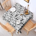 thumbnail image 2 of White Planet Cat Feather Pattern Square Tablecloth,Waterproof Square Table Cover,Wipeable Spillproof Washable Table Cover for Home Kitchen Party Decor 60"x60"(152x152cm), 2 of 6