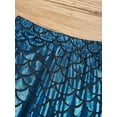 thumbnail image 5 of Alvivi Kids Girls Shiny Mermaid Leggings Toddler Metallic Fish Scale Printed Tights Dance Costume Light Blue 11-12, 5 of 7