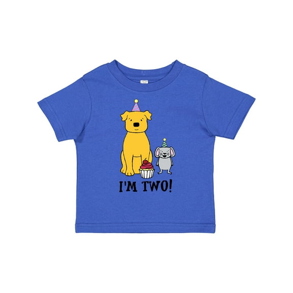 Inktastic I'm Two Years Old with Dog and Mouse Boys or Girls Toddler T-Shirt