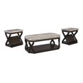thumbnail image 1 of Bowery Hill Ensemble de Tables Basses 3 Pcs Gris Brun, 1 of 2