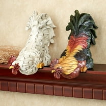 Content Rooster Shelf Sitter Set Multi Earth Set of Two 2