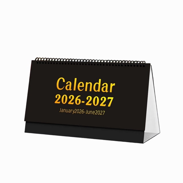 2026 Desk Calendar, Monthly Desktop Calendar, Clean Black and White Paper Design, Slim Space-Saving Layout, Simple Date Organizer for Office, Home, Study Routine and Work Planning