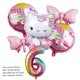 thumbnail image 3 of Decoraciones para baby shower de Hello Kitty Cat en color rosa Globos para el quinto cumpleaños de niñas Platos de papel Vajilla desechable Suministros para fiestas, 3 of 5