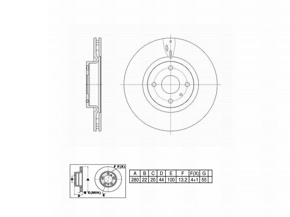 Winstop Brake Rotor, Front WS250968, Mazda MX-5 Miata 2023-2017