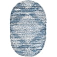 thumbnail image 3 of Unique Loom Serenity Shag Collection Area Rug - Walcott (5' 3" x 8' Oval Blue/Ivory), 3 of 10