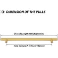 thumbnail image 2 of Homdiy 25 Pack Gold Brushed Craft Pulls for Kitchen Bedroom Bathroom Cabinet, Furniture Handles, 7-1/2 Hole Center(192mm), 2 of 5