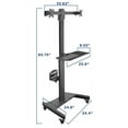 thumbnail image 6 of Mount-It! Mobile PC Workstation for Dual Monitors | Fits 13"-32" Monitors | Adjustable, 6 of 11