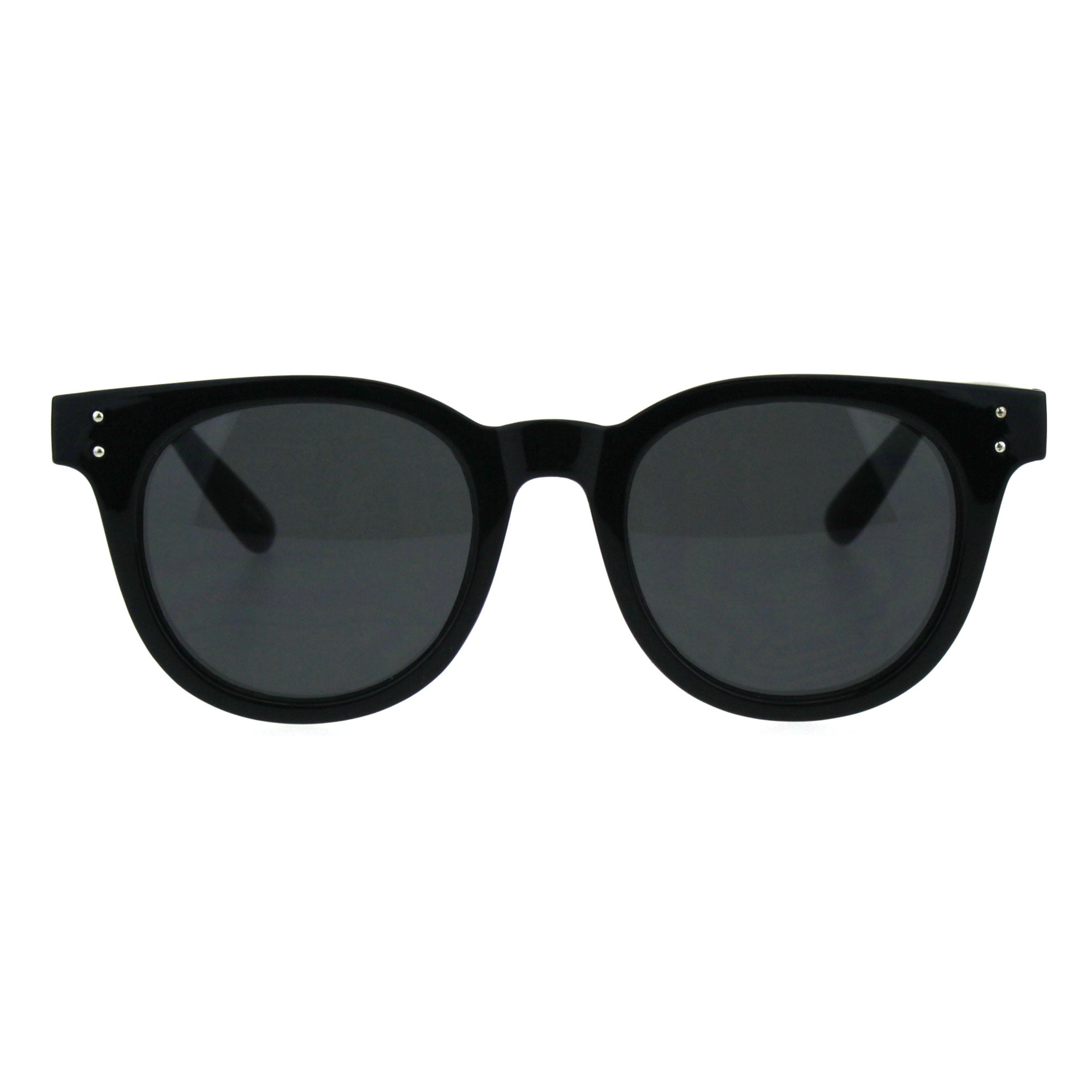 Medición preparar Tentáculo Mens Minimal Mod Designer Fashion Horned Plastic Sunglasses All Black -  Walmart.com