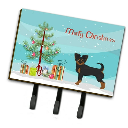 Black and Tan Chion Christmas Tree Leash or Key Holder
