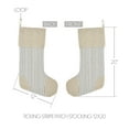 thumbnail image 2 of VHC Brands Grace Ticking Stripe Patch Stocking 12x20, 2 of 4